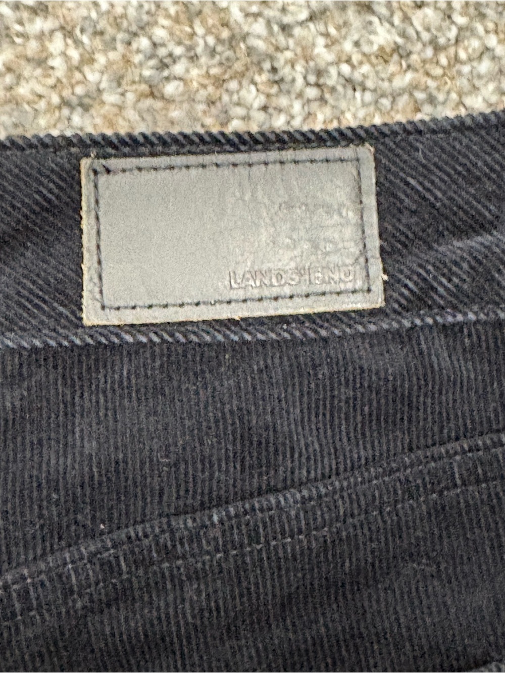 Women’s Lands End 10 Medium Pants Plush Cords Corduroy Black Stretch Straight - Picture 7 of 10